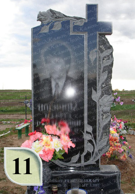 Памятник крест в розах №11