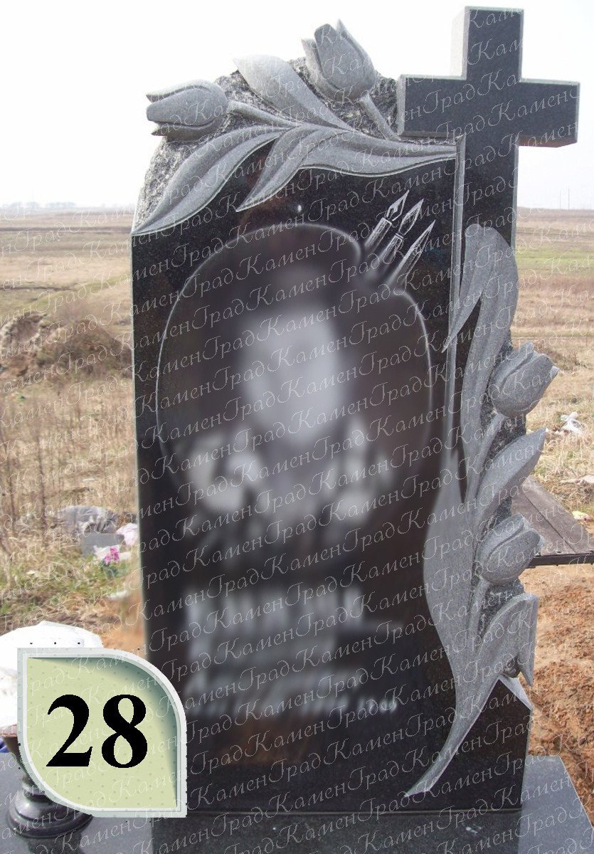 Памятник №ц28 "Крест в тюльпанах" Памятник №ц28 "Крест в тюльпанах"